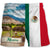 Mexico Flag Men Beach Shorts With Pyramids Of The Sun And Moon On The Avenue Of The Dead