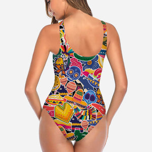 Mexico Swimsuit Symbols Interlaced