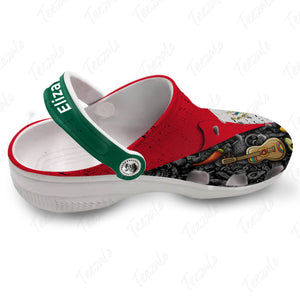 Mexico Flag Symbols Colorful Personalized Clogs Shoes