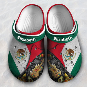 Mexico Flag Symbols Colorful Personalized Clogs Shoes