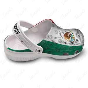 Mexico Flag Personalized Clogs Shoes With Your Name Success