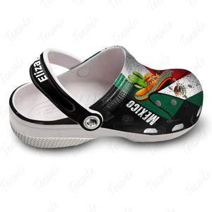 Personalized Mexico Flag Mexican Pride Clogs Shoes