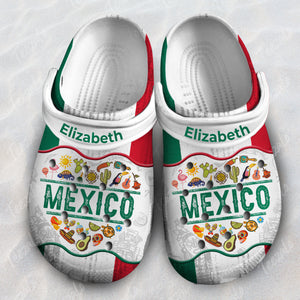 Mexico Personalized Clogs Shoes A Heart Symbols