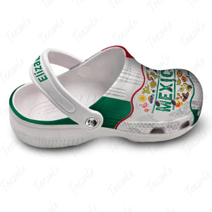 Mexico Personalized Clogs Shoes A Heart Symbols