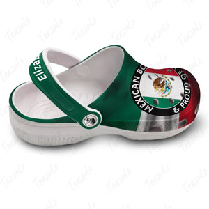 Mexico Mexican Born & Proud Personalized Clogs Shoes