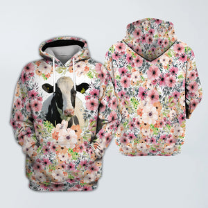 Cow Face Personalized All Over Hoodie TH1121 1
