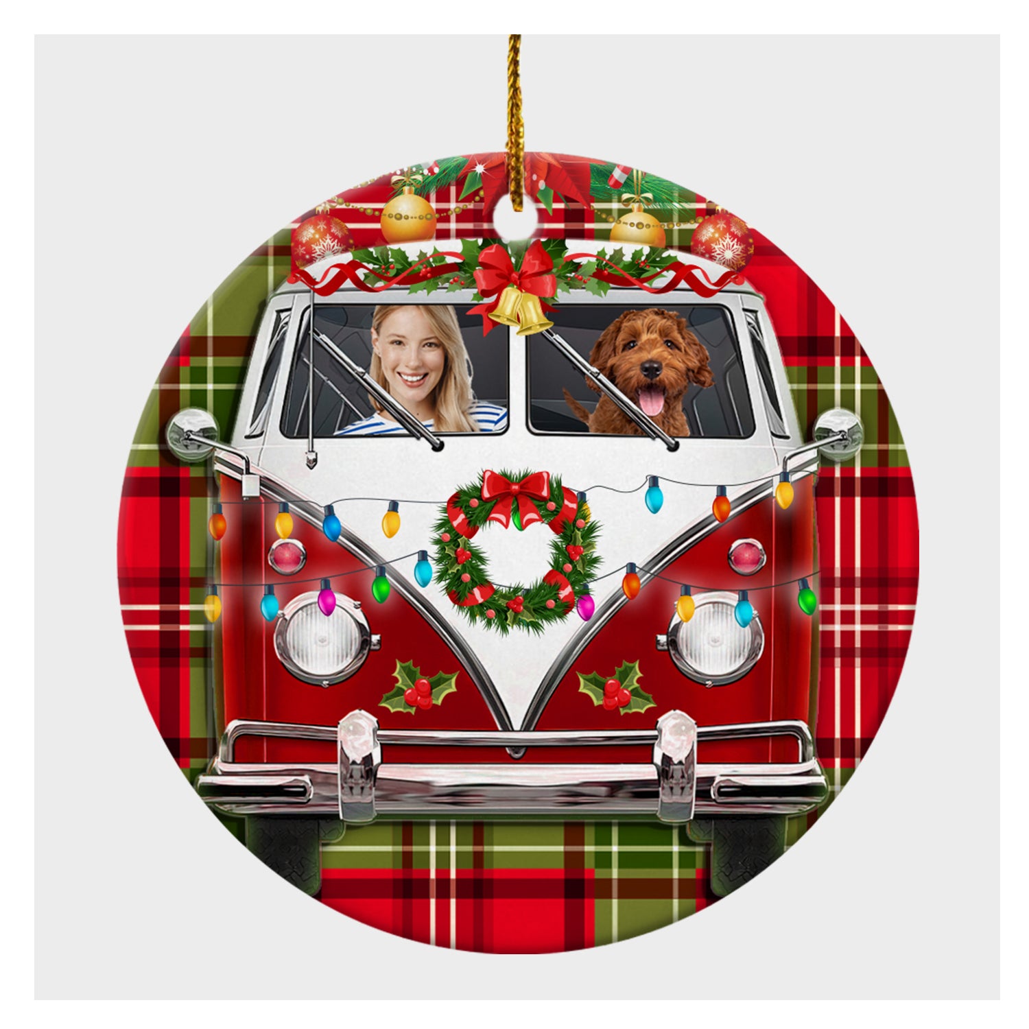 Dog Christmas Personalized Ornaments TH1025 1