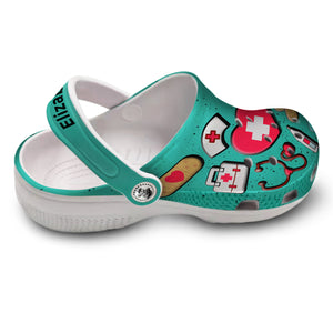 Nurse Personalized Clogs Shoes With Symbols