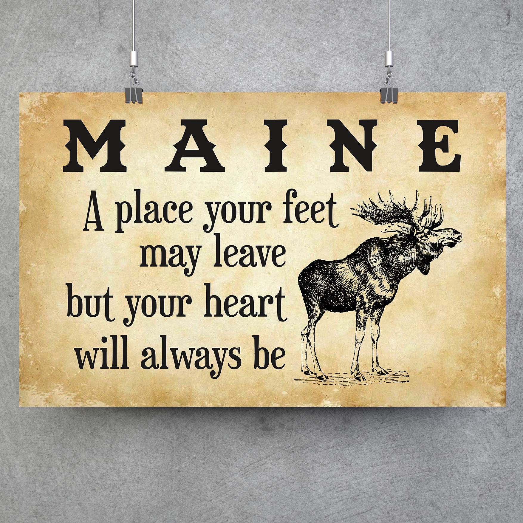 Maine A Place Your Heart Will Always Be Poster - Poster Teezalo