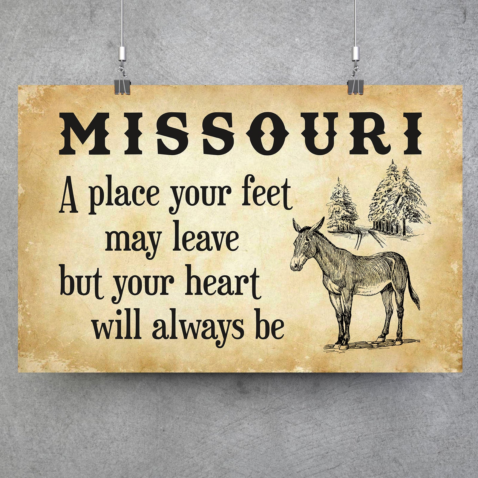 Missouri A Place Your Heart Will Always Be Poster - Poster Teezalo