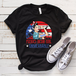 Puerto Rican Girl Unbreakable Personalized T-shirt - T-shirt Born Teezalo