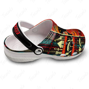 Pan African Personalized Clogs Shoes With Symbols - Custom Name 2