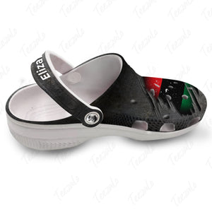 Vintage Pan Africa Flag Personalized Clogs Shoes With Your Name