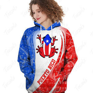 Personalized Puerto Rico Hoodies For Unisex With Flag Cover