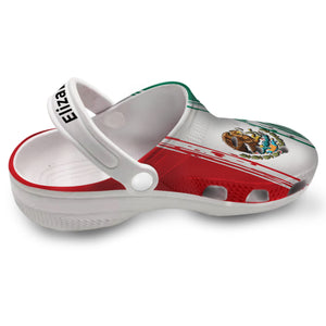 Pride Mexican Mexico Flag Personalized Clogs Shoes