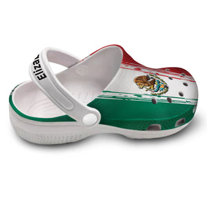 Pride Mexican Mexico Flag Personalized Clogs Shoes