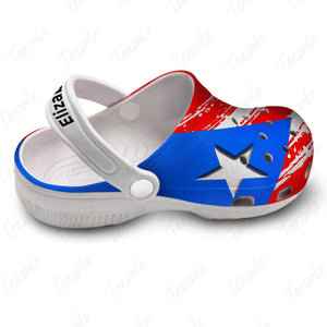 Pride Puerto Rican Puerto Rico Flag Personalized Clogs Shoes