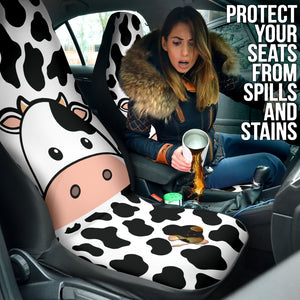 Cow Face Car Seat Covers