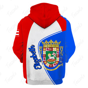 Puerto Rico Flag 3D Personalized Hoodie for Men Women