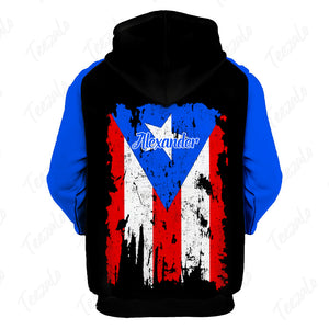 Puerto Rico Flag Skull 3D Personalized Hoodie