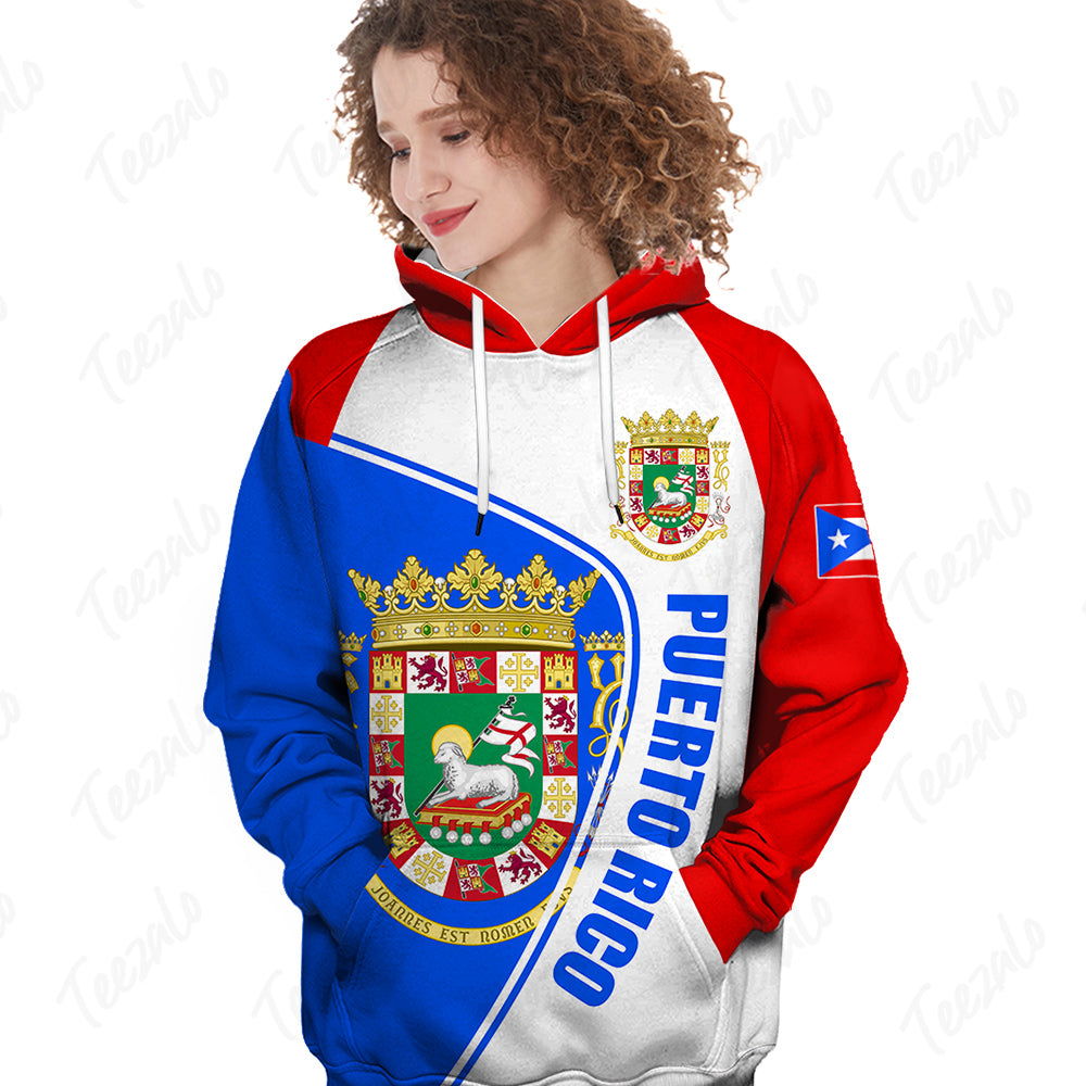 Puerto Rico Flag 3D Personalized Hoodie for Men Women