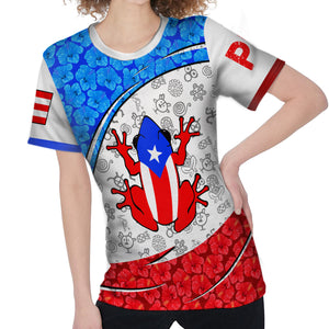 Puerto Rico Symbols Flag Flower Custom Your Name 3D T-shirt