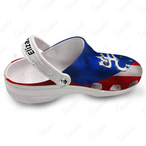 Symbols On Puerto Rico Flag Personalized Clogs Shoes - Crocs Born Teezalo