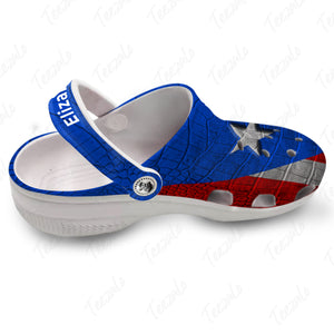 Puerto Rico Personalized Clogs Shoes In Full Pattern