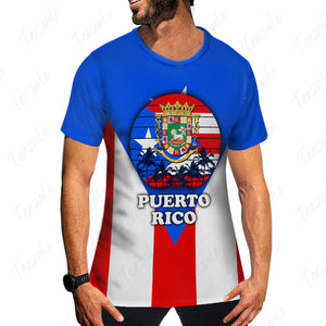 Puerto Rico Coat Of Arms Custom Your Name 3D T-shirt