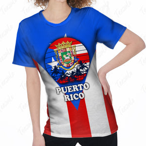 Puerto Rico Coat Of Arms Custom Your Name 3D T-shirt