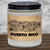 Puerto Rico Gift Candle Map With Symbols, Best Gifts For Puerto Rico Lovers