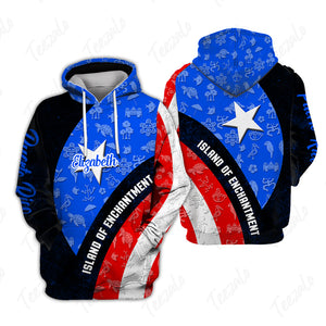 Puerto Rico Flag Island Of Enchantment Custom Your Name Hoodie 3D