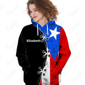 Puerto Rico Flag Symbols Men Personalized Hoodie