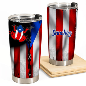 Puerto Rico Tumbler Symbol And Flag Personalized 20z Steel Cup