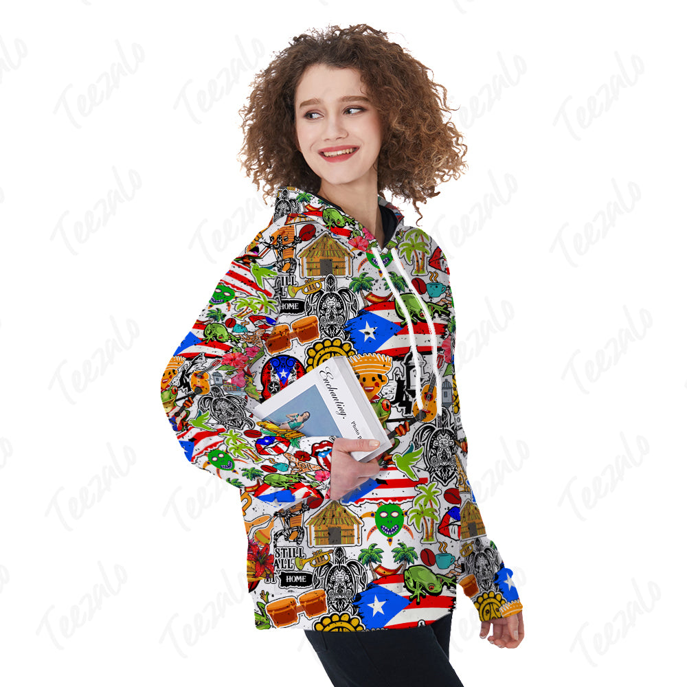 Puerto Rico Symbols 3D Fashion Hoodie
