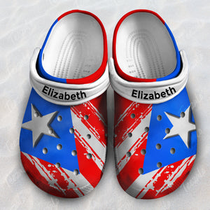 Pride Puerto Rican Puerto Rico Flag Personalized Clog Shoes - Crocs Born Teezalo