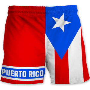 Puerto Rico Coqui Frog And Flag  Men Beach Shorts