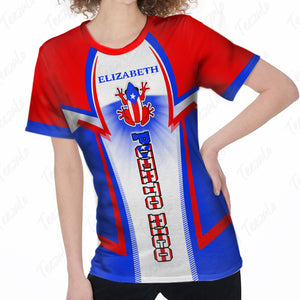 Puerto Rico Flag Colorful Custom Your Name 3D T-shirt - All Over T Shirt Born Teezalo