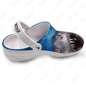 Shark Face Watercolor Personalized Clogs Shoes