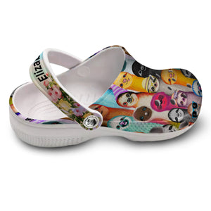 Colorful Sloth Personalized Clogs Shoes With Your Name, Sloth Clogs Shoes 2