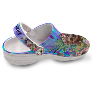 Sloth Personalized Clogs Shoes With Flower Watercolor