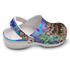 Sloth Personalized Clogs Shoes With Flower Watercolor