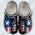 Texas Personalized Clogs Shoes With A Half Flag