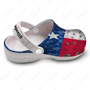 Texas Flag Personalized Clogs Shoes SSF