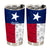 Texas Flag And Symbols Personalized Tumbler With Your Name - Tumbler Born Teezalo