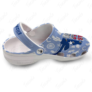 Texas Personalized Clogs Shoes With A Half Symbol, Nickname