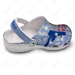 Texas Personalized Clogs Shoes With A Half Symbol, Nickname