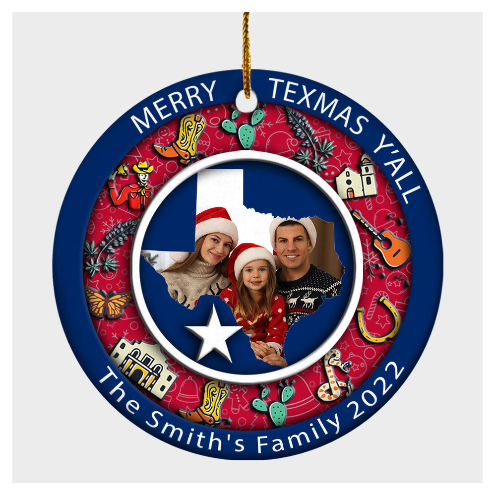 Personalized Texas Christmas Ornament