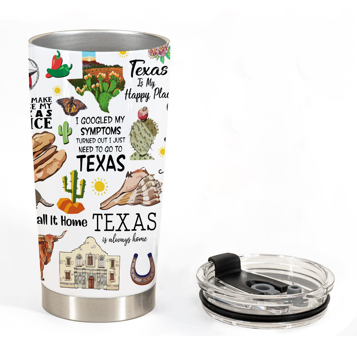 Texas Saying Symbols Tumbler