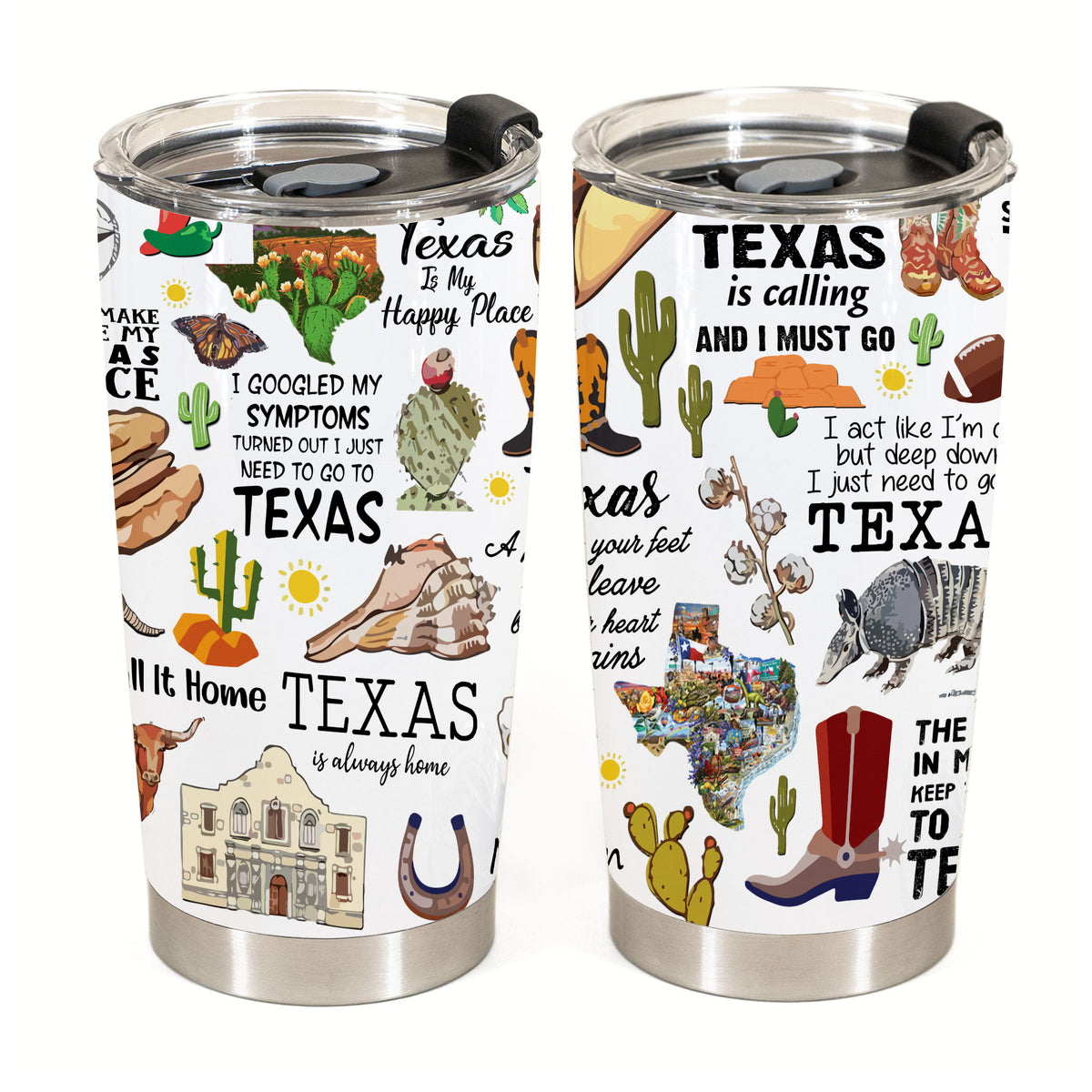 Texas Saying Symbols Tumbler